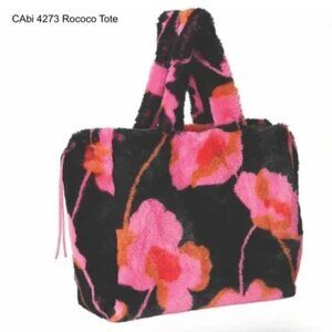 CAbi 4273 Rococo Tote Bag Poppy Bloom Black Fuscia Pink Floral (RARE)